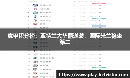 意甲积分榜：亚特兰大华丽逆袭，国际米兰稳坐第二